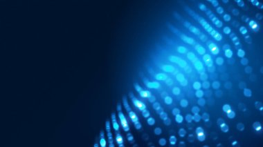 Nokta mavi dalga ışık ekran gradyan doku arkaplanı. Soyut ai teknolojisi büyük veri dijital arkaplanı. 3d oluşturma.