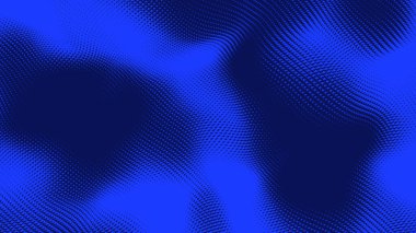 Nokta mavi dalga ışık ekran gradyan doku arkaplanı. Soyut teknoloji büyük veri dijital arkaplanı. 3d oluşturma.
