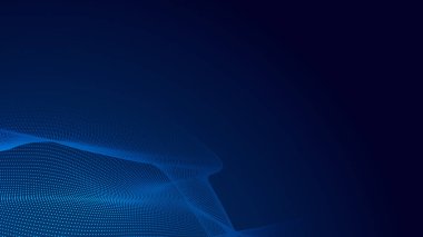 Nokta mavi dalga ışık ekran gradyan doku arkaplanı. Soyut teknoloji büyük veri dijital arkaplanı. 3d oluşturma.