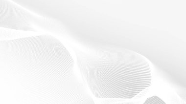 Nokta beyaz dalgalı ışık teknolojisi dokusu arka plan. Soyut büyük veri dijital konsepti. 3d oluşturma.