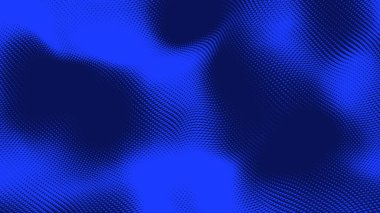 Nokta mavi dalga ışık ekran gradyan doku arkaplanı. Soyut teknoloji büyük veri dijital arkaplanı. 3d oluşturma.