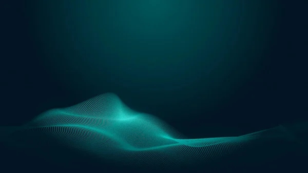 Dot Green Wave Light Screen Gradient Texture Background Abstract Technology — Stock Photo, Image