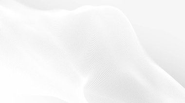 Nokta beyaz dalgalı ışık teknolojisi dokusu arka plan. Soyut büyük veri dijital konsepti. 3d oluşturma.