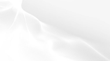 Nokta beyaz dalgalı ışık teknolojisi dokusu arka plan. Soyut büyük veri dijital konsepti. 3d oluşturma.