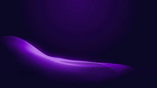 Dot Blu Linea Onda Viola Chiaro Gradiente Sfondo Scuro Tecnologia — Foto Stock