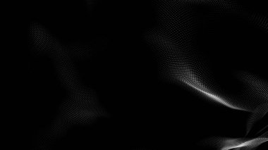 Nokta beyaz dalga teknolojisi dokusu. Soyut büyük veri dijital konsepti. 3d oluşturma.