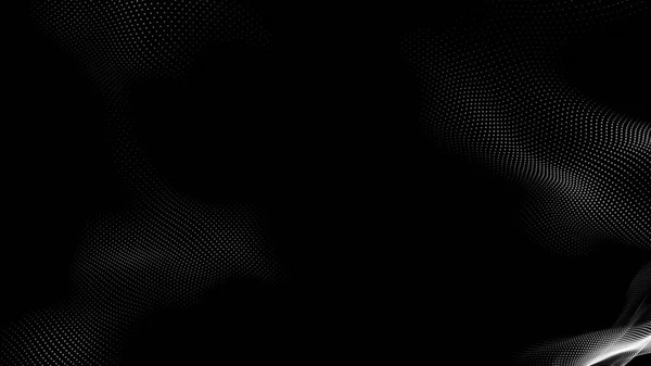 Dot Fehér Fekete Hullám Technológia Textúra Háttér Absztrakt Big Data — Stock Fotó