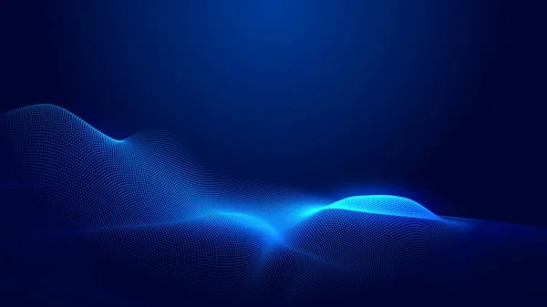 Fondo Textura Degradado Pantalla Luz Onda Azul Punto Tecnología Abstracta — Foto de Stock