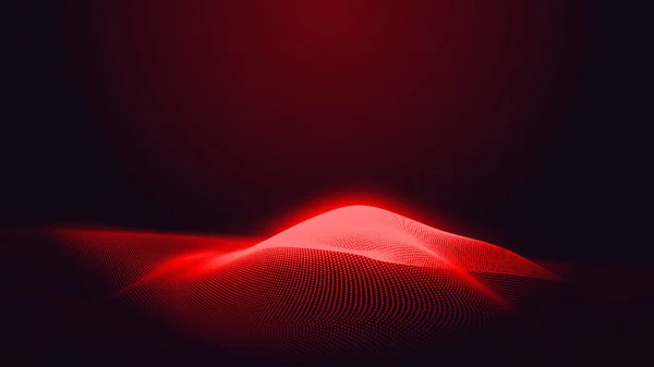 Dot Röd Lila Våg Linje Ljus Gradient Mörk Bakgrund Abstrakt — Stockfoto