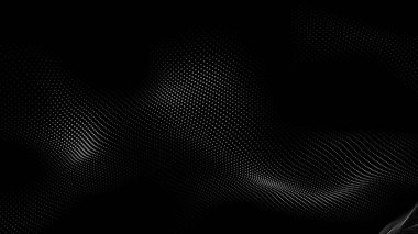 Nokta beyaz dalga teknolojisi dokusu. Soyut büyük veri dijital konsepti. 3d oluşturma.