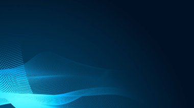 Nokta mavi dalga ışık ekran gradyan doku arkaplanı. Soyut teknoloji büyük veri dijital arkaplanı. 3d oluşturma.