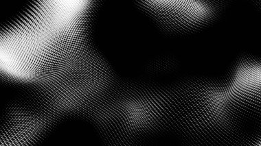 Nokta beyaz dalga teknolojisi dokusu. Soyut büyük veri dijital konsepti. 3d oluşturma.