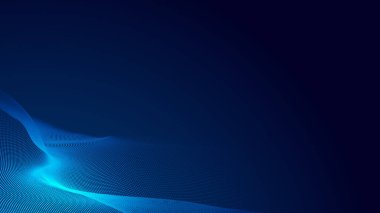Nokta mavi dalga ışık ekran gradyan doku arkaplanı. Soyut teknoloji büyük veri dijital arkaplanı. 3d oluşturma.