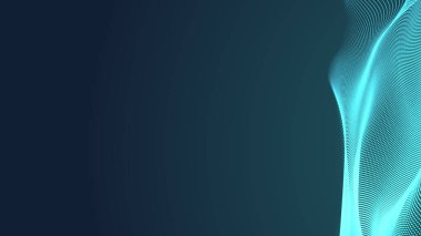 Nokta yeşil dalga ışık ekran gradyan doku arka planı. Soyut teknoloji büyük veri dijital arkaplanı. 3d oluşturma.