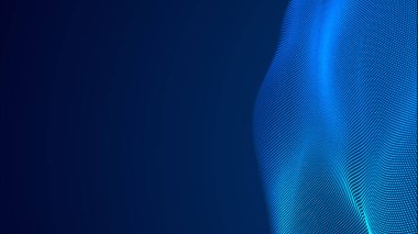 Nokta mavi dalga ışık ekran gradyan doku arkaplanı. Soyut teknoloji büyük veri dijital arkaplanı. 3d oluşturma.