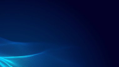 Nokta mavi dalga ışık ekran gradyan doku arkaplanı. Soyut teknoloji büyük veri dijital arkaplanı. 3d oluşturma.