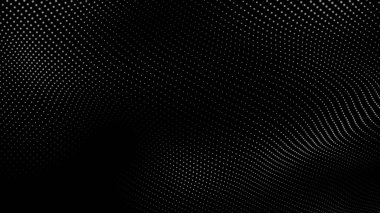 Nokta beyaz dalga teknolojisi dokusu. Soyut büyük veri dijital konsepti. 3d oluşturma.