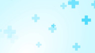 Tıbbi beyaz mavi haç desenli arka plan. Soyut sağlık teknolojisi ve bilim konsepti.
