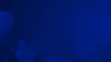 Altıgen geometrik mavi şablon teknolojisi yüksek teknolojili koyu arkaplan. Soyut grafik dijital gelecek bilim konsept tasarımı.