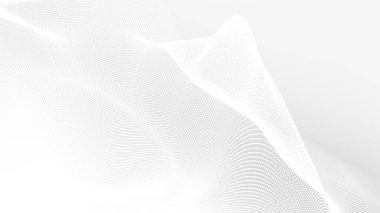 Nokta beyaz dalgalı ışık teknolojisi dokusu arka plan. Soyut büyük veri dijital konsepti. 3d oluşturma.