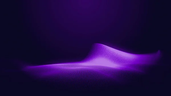 Dot Blu Linea Onda Viola Chiaro Gradiente Sfondo Scuro Tecnologia — Foto Stock