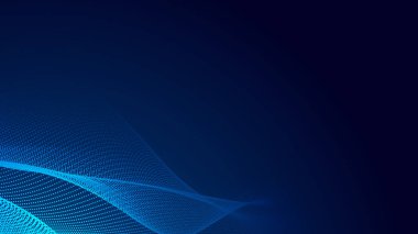 Nokta mavi dalga ışık ekran gradyan doku arkaplanı. Soyut teknoloji büyük veri dijital arkaplanı. 3d oluşturma.