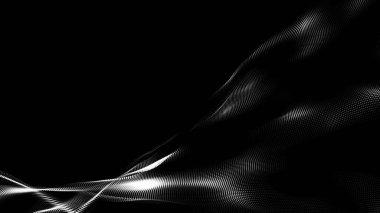 Nokta beyaz dalga teknolojisi dokusu. Soyut büyük veri dijital konsepti. 3d oluşturma.