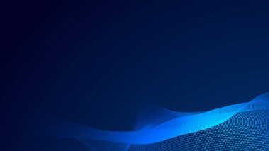 Nokta mavi dalga ışık ekran gradyan doku arkaplanı. Soyut teknoloji büyük veri dijital arkaplanı. 3d oluşturma.