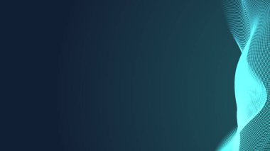 Nokta yeşil dalga ışık ekran gradyan doku arka planı. Soyut teknoloji büyük veri dijital arkaplanı. 3d oluşturma.