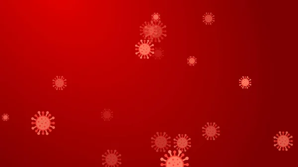 Coronavirus Sfondo Rosso Banner Modello Abstract Healthcare Concetto Illustrazioni Covid — Foto Stock