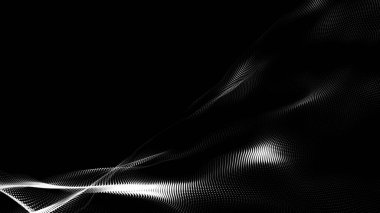 Nokta beyaz dalga teknolojisi dokusu. Soyut büyük veri dijital konsepti. 3d oluşturma.