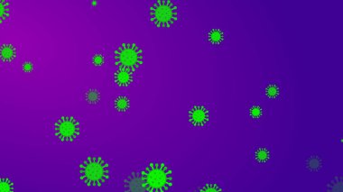 Coronavirus desenli afiş arkaplanı. Soyut sağlık hizmetleri Illustrasyon kavramı COVID-19.