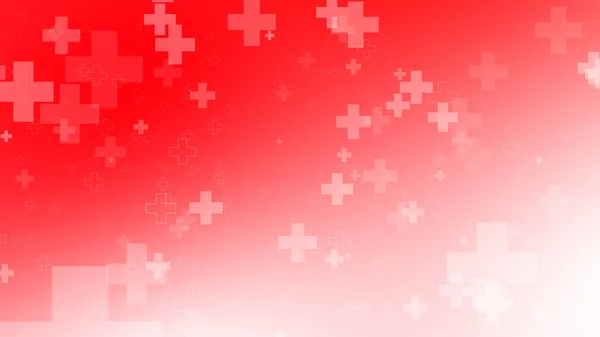 Lékařské Zdraví Červená Bílá Kříž Vzor Pozadí Abstraktní Zdravotní Péče — Stock fotografie