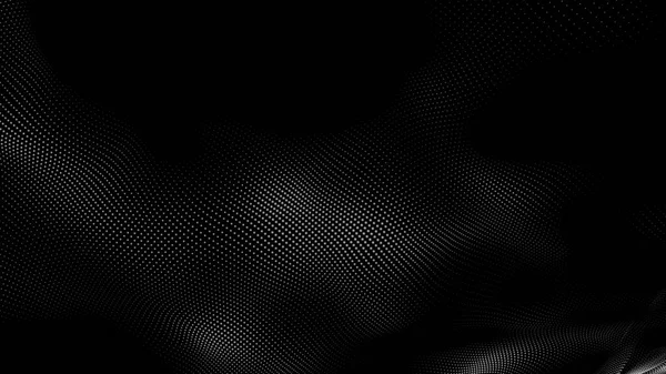 Dot White Black Wave Technology Texture Background Abstract Big Data — Stock Photo, Image