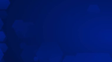 Altıgen geometrik mavi şablon teknolojisi yüksek teknolojili koyu arkaplan. Soyut grafik dijital gelecek bilim konsept tasarımı.