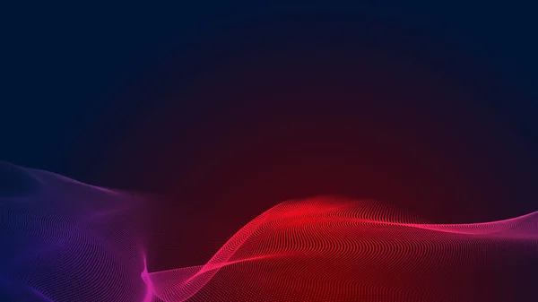 Point Rouge Violet Ondulation Ligne Lumière Dégradé Sombre Fond Technologie — Photo