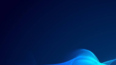 Nokta mavi dalga ışık ekran gradyan doku arkaplanı. Soyut teknoloji büyük veri dijital arkaplanı. 3d oluşturma.