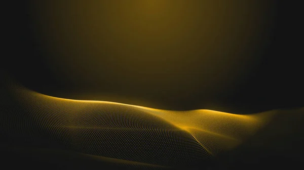Dot Guld Våg Ljus Skärm Gradient Textur Bakgrund Abstrakt Teknik — Stockfoto
