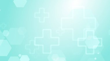 Altıgen çapraz geometrik mavi desenli tıbbi parlak arka plan. Soyut grafik tasarım teknolojisi ve bilim konsepti.