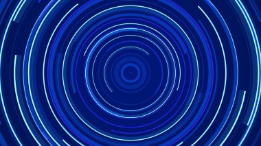 Mavi neon ışık teknolojisi. Yüksek teknoloji karanlık arka plan. Soyut grafik dijital gelecek konsept tasarımı.