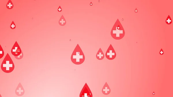 Saúde Médica Cruz Branco Fundo Padrão Gota Sangue Vermelho Saúde — Fotografia de Stock