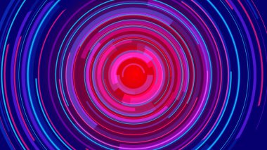 Neon hatları teknolojisi yüksek teknoloji mavi arka plan. Soyut grafik dijital gelecek konsept tasarımı.