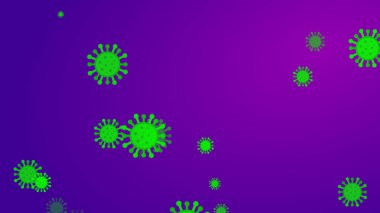 Coronavirus desenli afiş arkaplanı. Soyut sağlık hizmetleri Illustrasyon kavramı COVID-19.