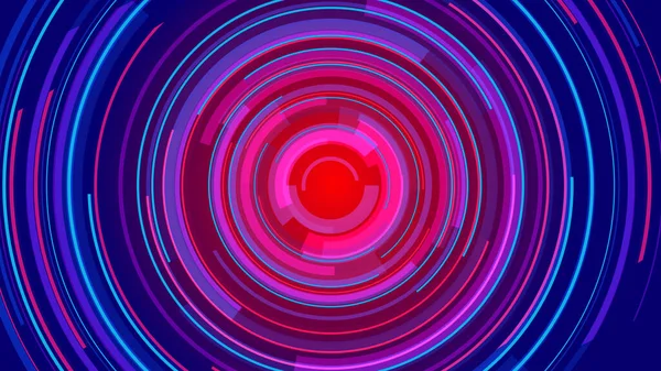 Circle Neon Lines Technology Tech Blue Background Abstract Graphic Digital — Stock Photo, Image