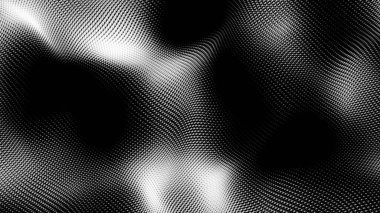 Nokta beyaz dalga teknolojisi dokusu. Soyut büyük veri dijital konsepti. 3d oluşturma.