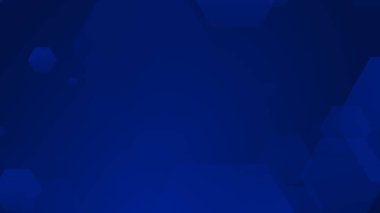 Altıgen geometrik mavi şablon teknolojisi yüksek teknolojili koyu arkaplan. Soyut grafik dijital gelecek bilim konsept tasarımı.