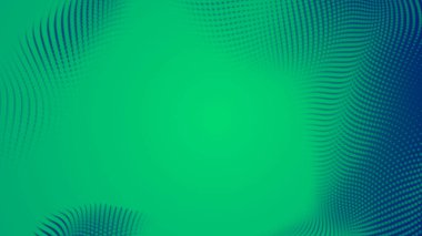 Nokta yeşil dalga ışık ekran gradyan doku arka planı. Soyut teknoloji büyük veri dijital arkaplanı. 3d oluşturma.