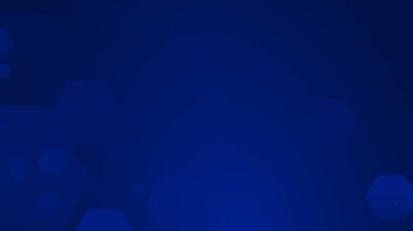 Altıgen geometrik mavi şablon teknolojisi yüksek teknolojili koyu arkaplan. Soyut grafik dijital gelecek bilim konsept tasarımı.