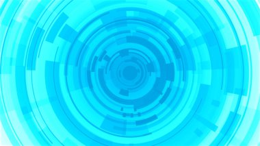 Daire şeklinde beyaz mavi parlak teknoloji yüksek teknoloji. Soyut grafik dijital gelecek konsept tasarımı.