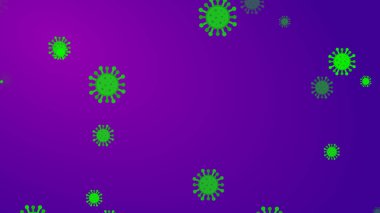 Coronavirus desenli afiş arkaplanı. Soyut sağlık hizmetleri Illustrasyon kavramı COVID-19.